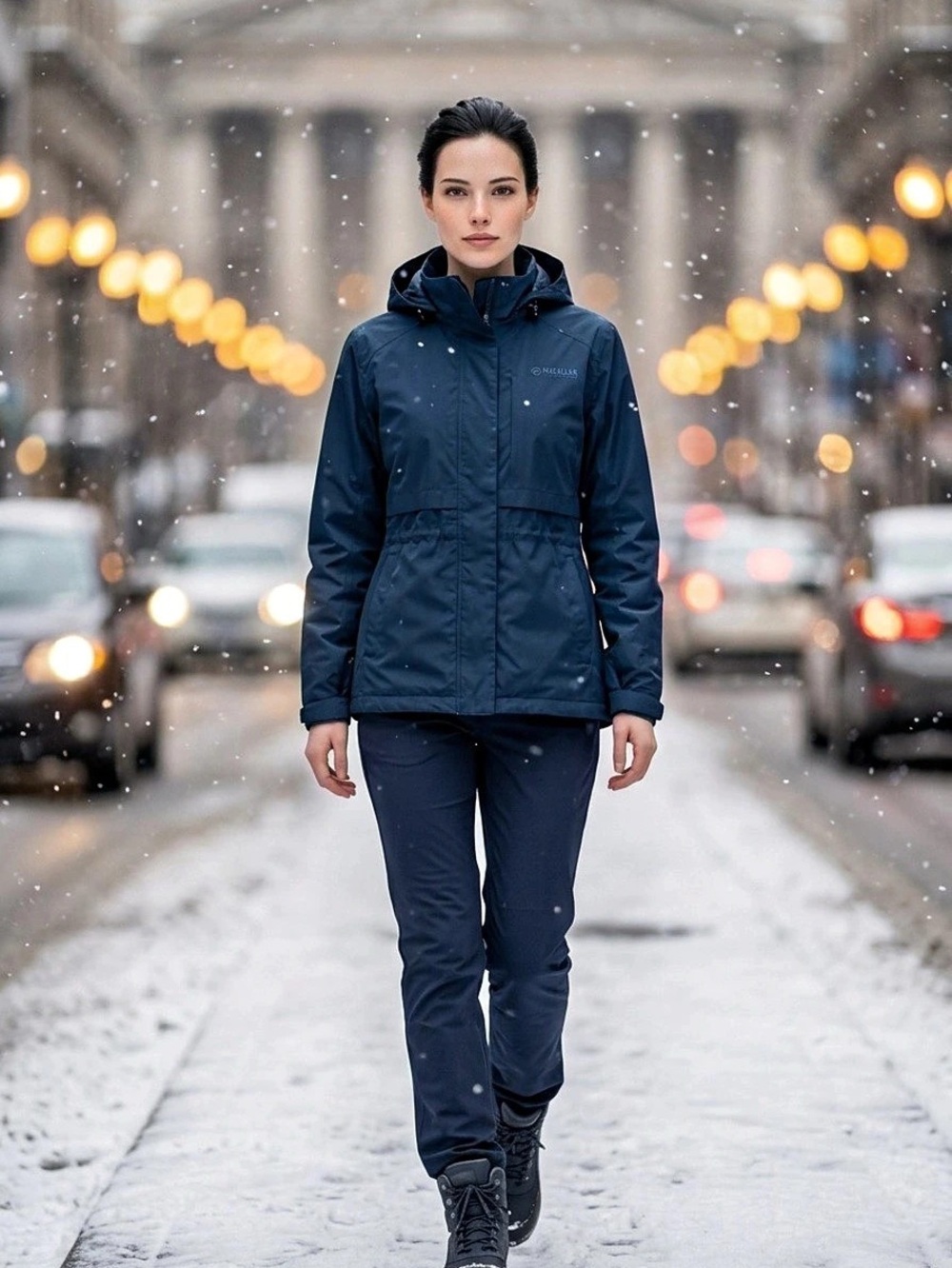 Magellan Outdoors Classic Fit Women’s Waterproof Hooded Jacket Blue Medium EUC